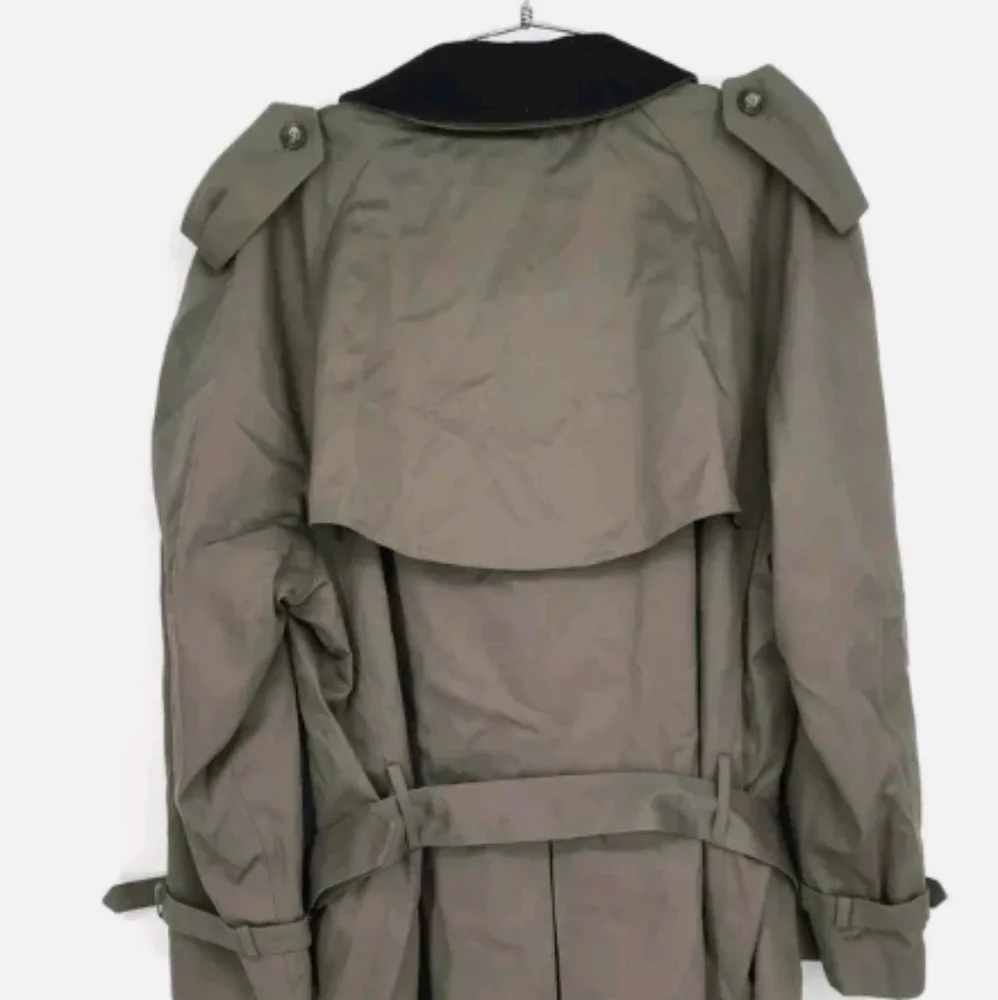Lauren Ralph Lauren Winter Gray Coat Trench jacket collar button up belted belt - Picture 3 of 8